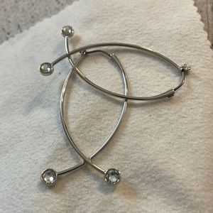 Touchstone Crystal earrings Twist of fate earrings 2 inches.